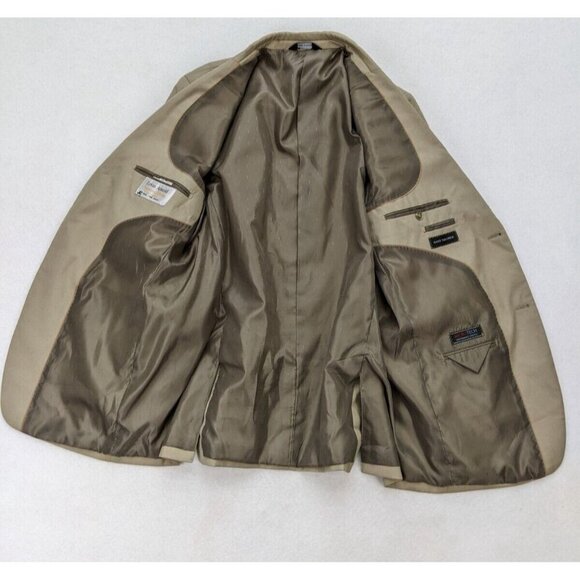 Angelo Rossi Men's Blazer Size 42R Beige Sport Coat Jacket - Picture 14 of 16